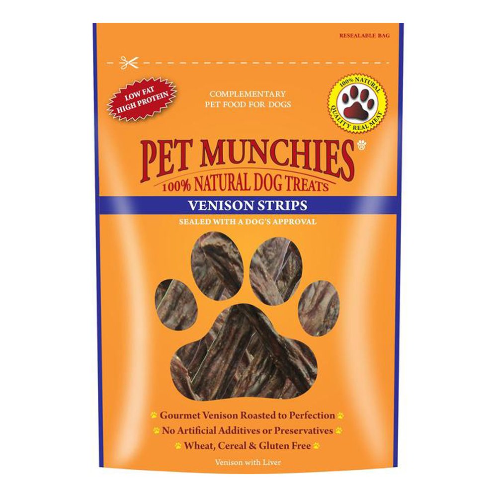 Pet Munchies Venison Strips 8x75g