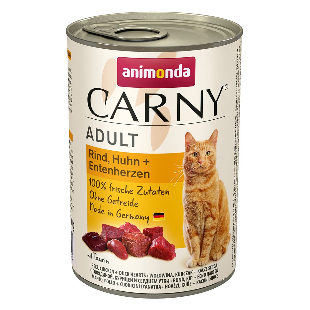 Animonda Carny Adult Cat Beef Chicken & Duck Hearts