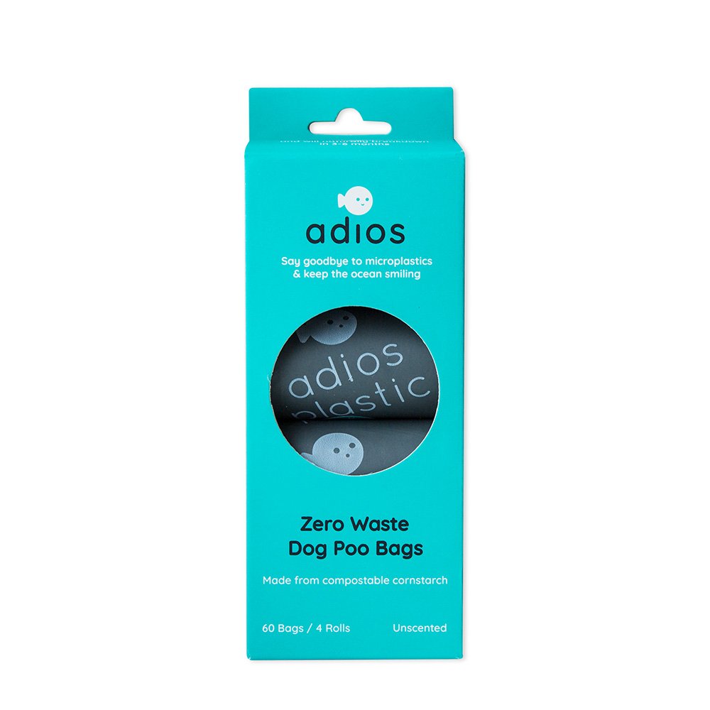 Adios Poo Bags Non Handled Grey Rolls