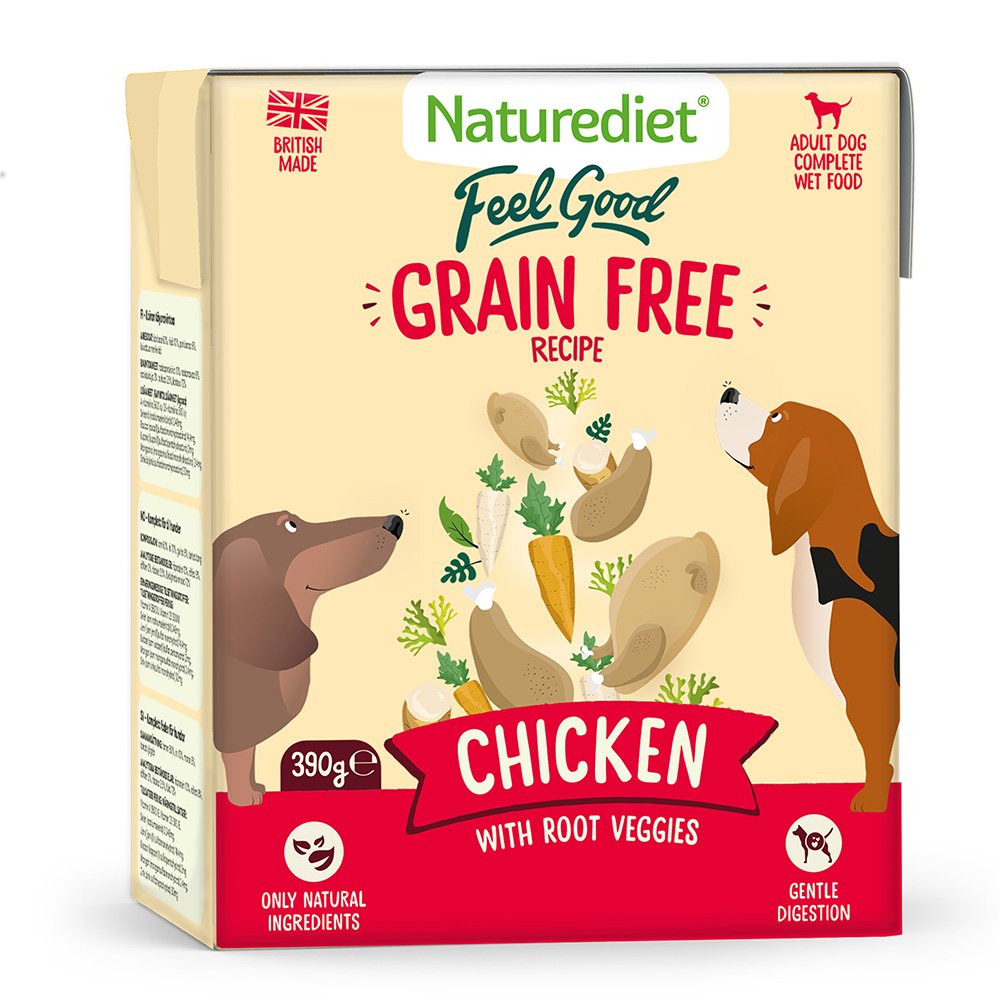 Naturediet Dog Feel Good Grain Free Chicken Tetra Pack 18x390g