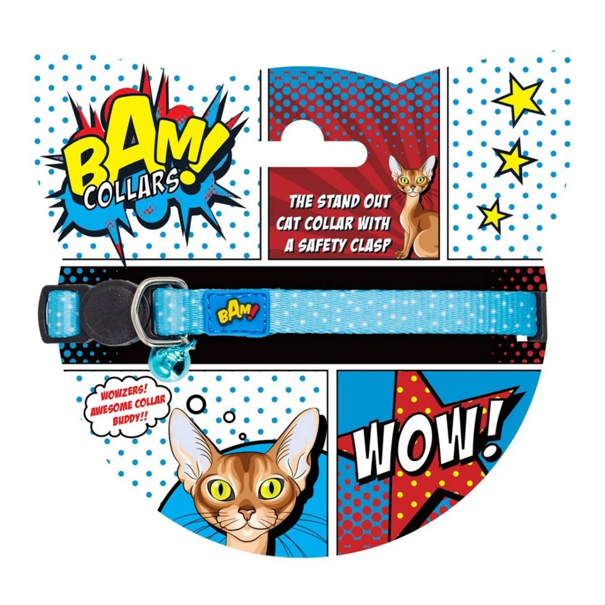 BAM Sky Dotty Cat Collar 1x3