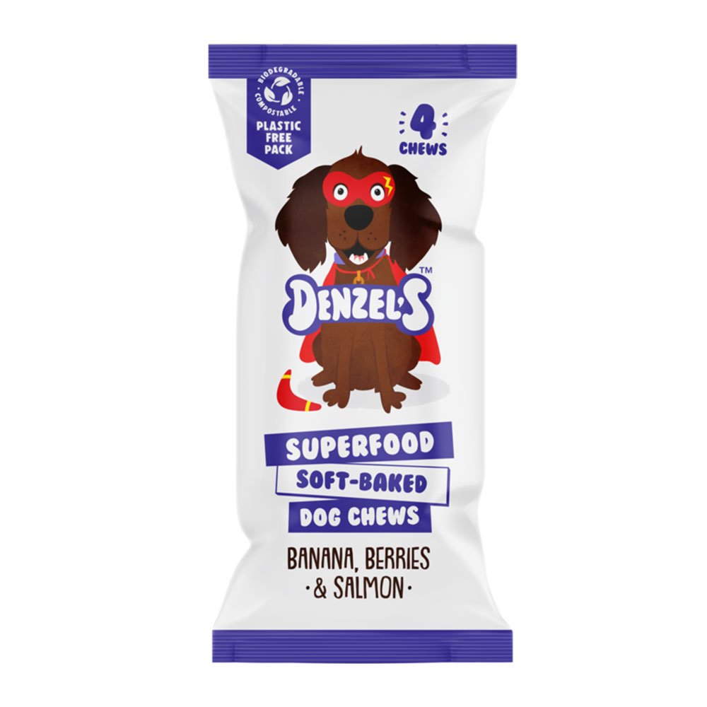 Denzels Superfood Dog Chews Banana Berries & Salmon 10x75g