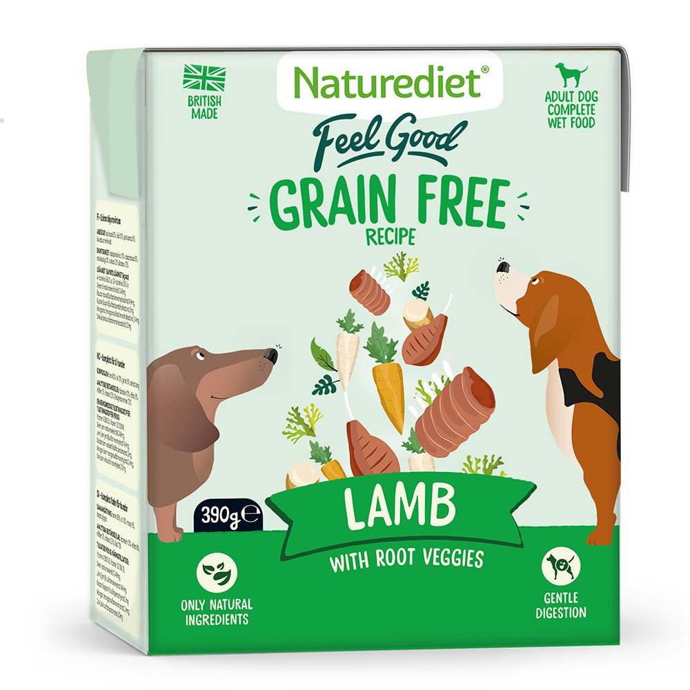 Naturediet Dog Feel Good Grain Free Lamb Tetra Pack 18x390g