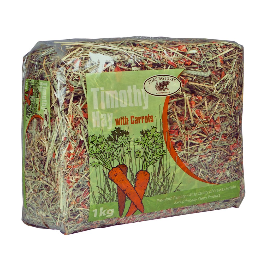 Pure Pastures Timothy Hay With Carrot 4x1kg