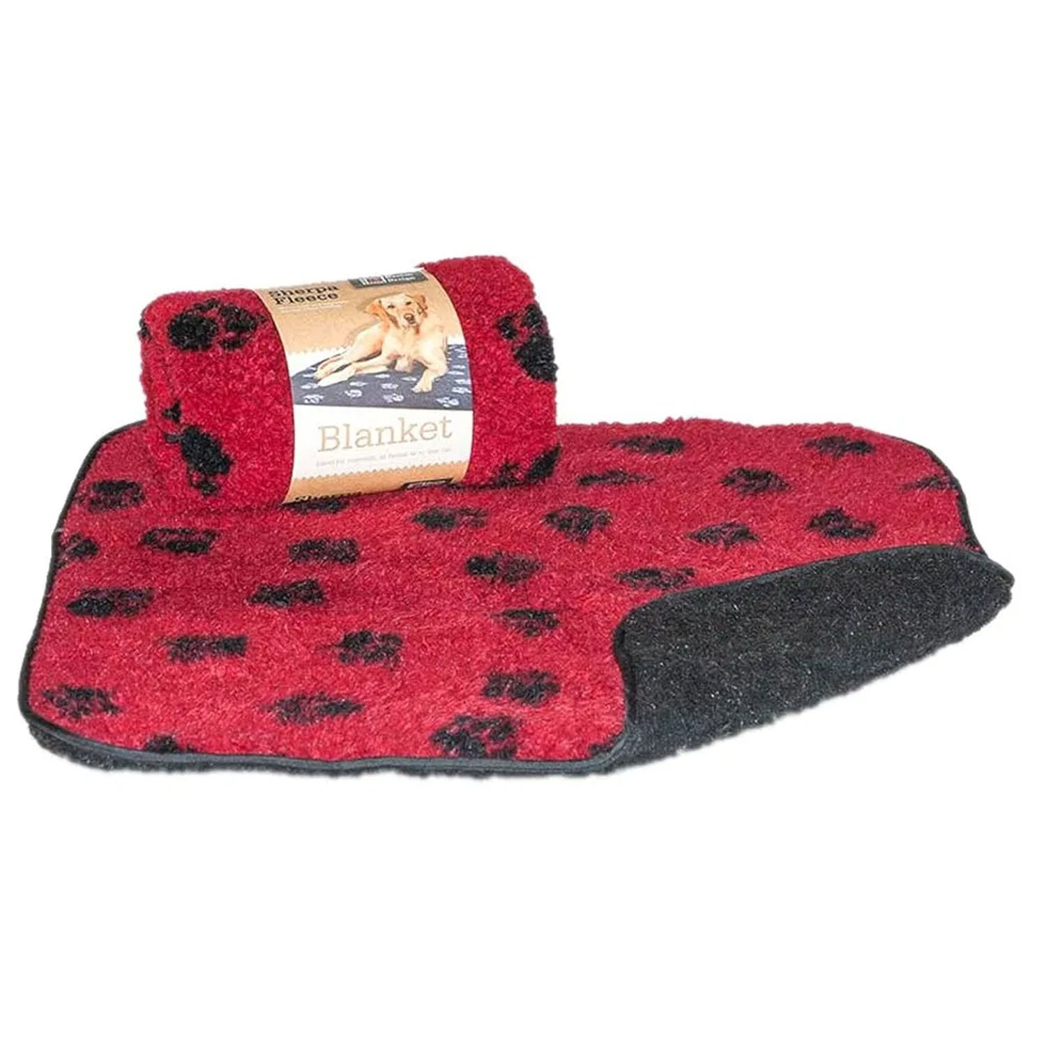 Danish Design Fleece Wine Blanket Paw Large 125x148cm