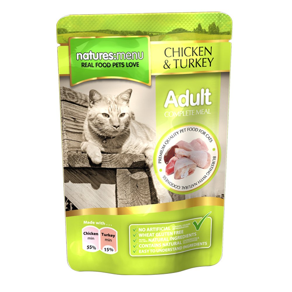 Natures Menu Cat Adult Pouch Chicken & Turkey 4x12x100g