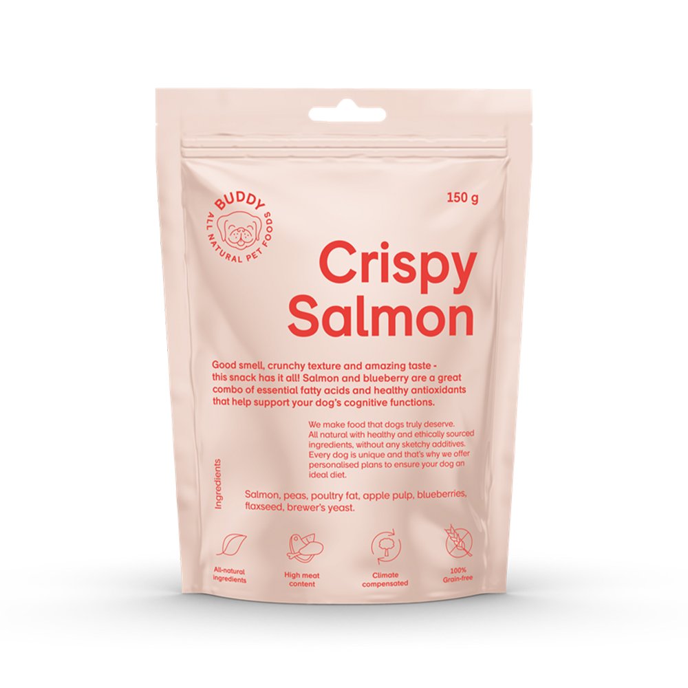 Buddy Pet Crunchy Snack Salmon with Blueberries 10x150g