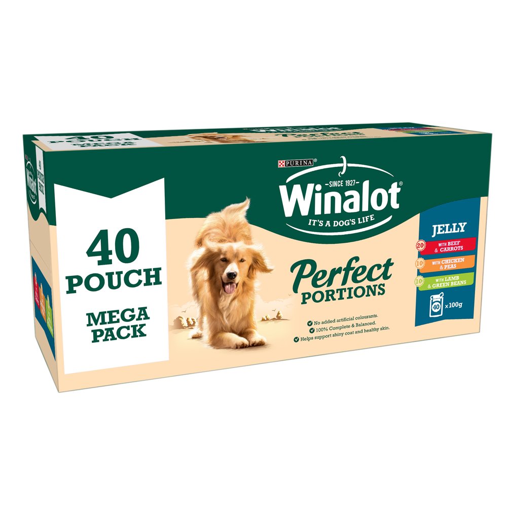 Winalot Dog Pouch Perfect Portions in Jelly 40x100g