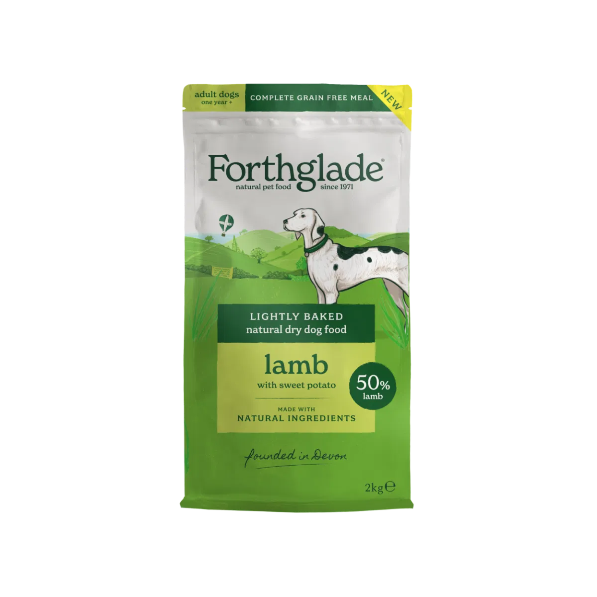 Forthglade Lightly Baked Natural Dry Dog Food Lamb 2kg